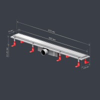 Дренажный канал Am.Pm PrimeFlow W02SC-U11-080-04SB, 80 см, под плитку, цвет хром