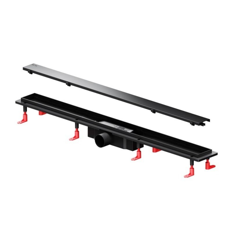 Дренажный канал Am.Pm PrimeFlow W02SC-U11-090-04BM, 90 см, под плитку, цвет черный матовый