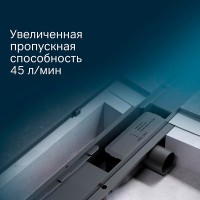 Дренажный канал Am.Pm PrimeFlow W02SC-U11-090-04BM, 90 см, под плитку, цвет черный матовый