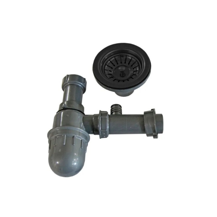 Сифон с выпуском Zorg PVD W 2 GRAFIT, цвет графит