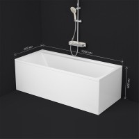 Акриловая ванна Am.Pm Inspire 2.0 W52A-180-080W-A, 180 x 80 см