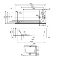 Ванна акриловая Am.Pm Spirit 170x70 W72A-170-070W-A2 белая