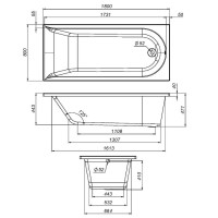 Ванна акриловая Am.Pm Spirit 180x80см, белая, W72A-180-080W-A2
