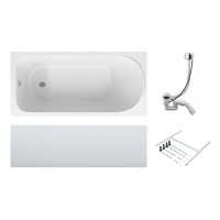 Ванна акриловая Am.Pm Sense W75A-150-070W-KL, 150 х 70 см, с каркасом и сливом-переливом