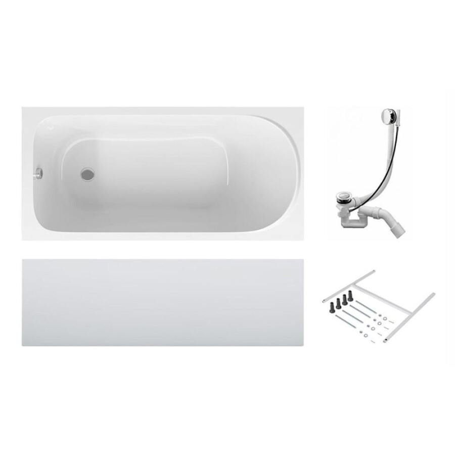 Ванна акриловая Am.Pm Sense W75A-150-070W-KL, 150 х 70 см, с каркасом и сливом-переливом