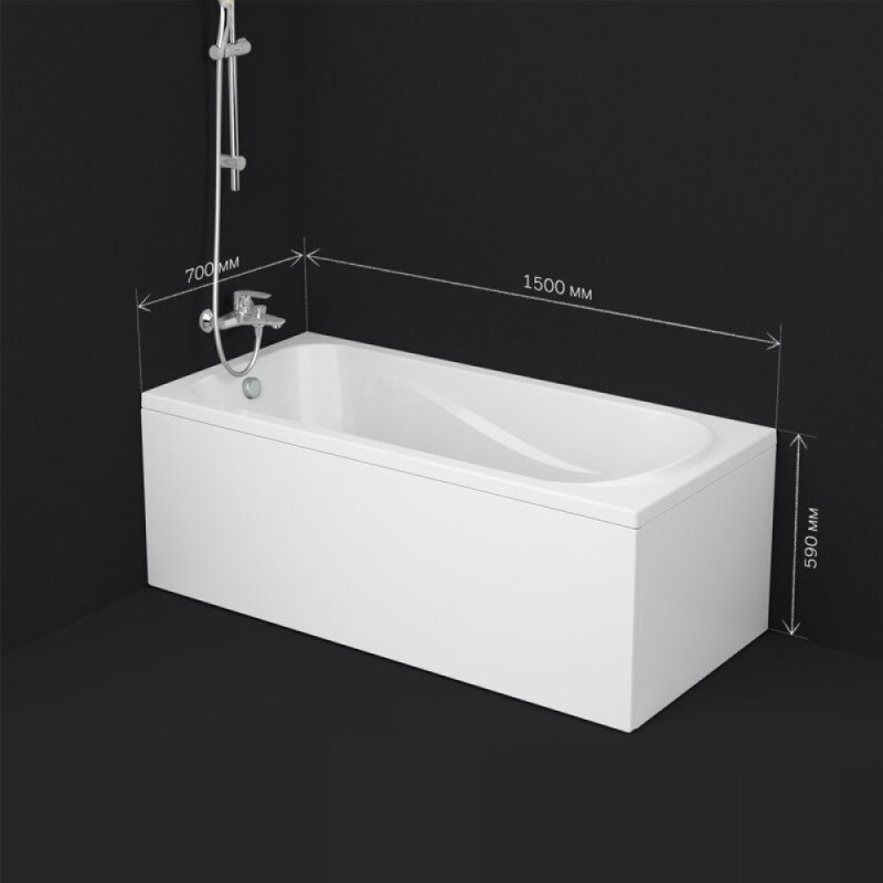 Акриловая ванна AM.PM Sense New 150 х 70 см, цвет белый, W76A-150-070W-A