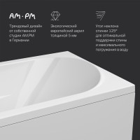 Ванна акриловая прямоугольная AM.PM Sense New a0 170 x 70 см, цвет белый, W76А-170-070W-A