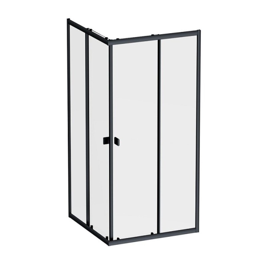 Душевой уголок Am.Pm Sense W76G-403-9090-BT, 90 x 90 см, стекло прозрачное, профиль черный матовый