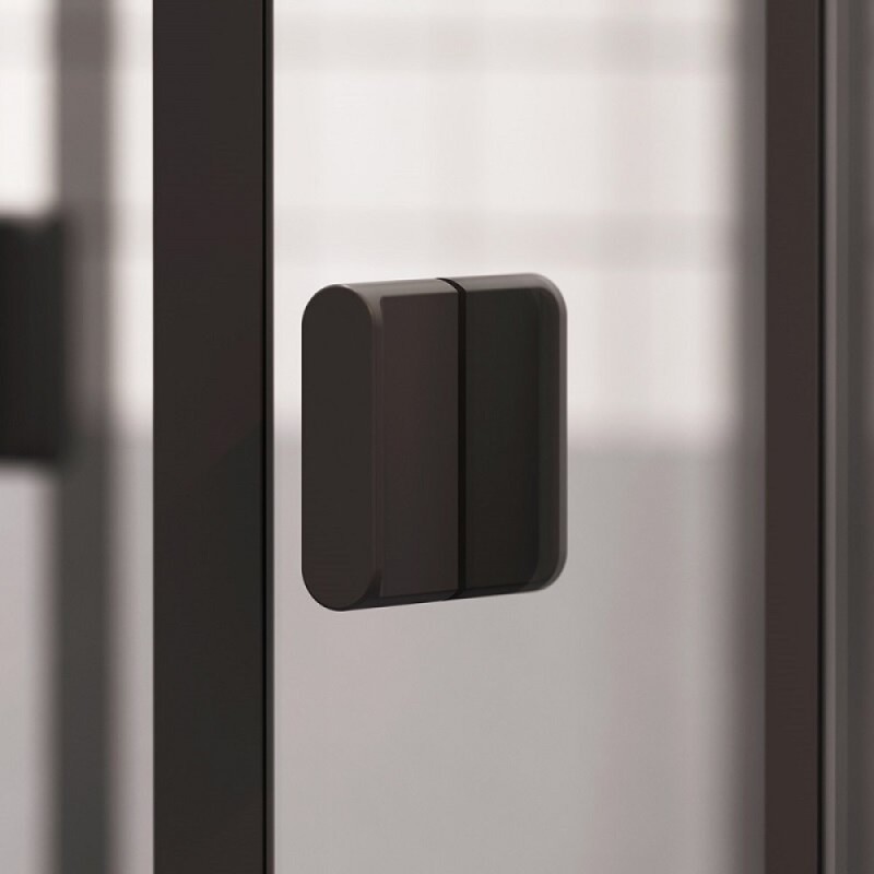 Душевой уголок Am.Pm Sense W76G-403-9090-BT, 90 x 90 см, стекло прозрачное, профиль черный матовый
