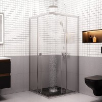 Душевой уголок Am.Pm Sense W76G-403-9090-MT, 90 x 90 см, стекло прозрачное, профиль хром матовый