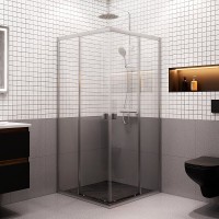 Душевой уголок Am.Pm Sense W76G-403-9090-MT, 90 x 90 см, стекло прозрачное, профиль хром матовый