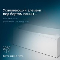 Акриловая ванна Am.Pm Like 170 x 70 см, цвет белый, W80A-170-070W-A