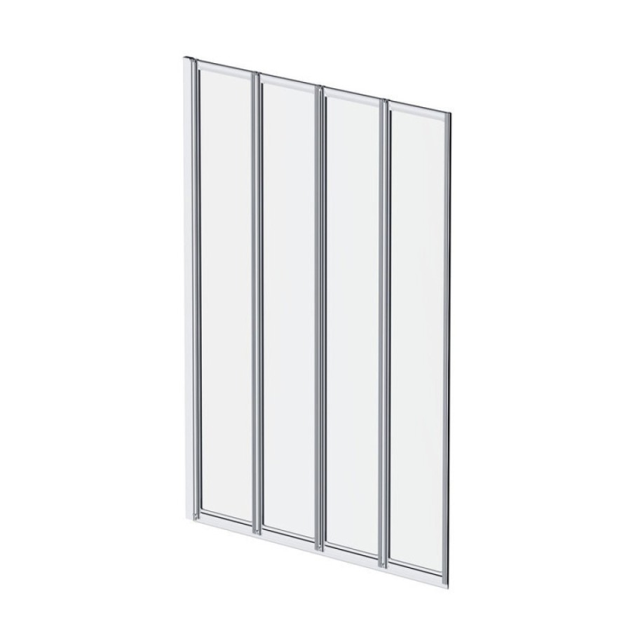 Шторка на борт ванны Am.Pm Like W80BS-100-140CT, 100х140 см, поворотно-складная, профиль хром, стекло прозрачное
