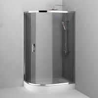 Душевой уголок Am.Pm Like Solo Slide W83UG-302U120CG, 200 x 80 см, профиль хром глянцевый, стекло тонированое