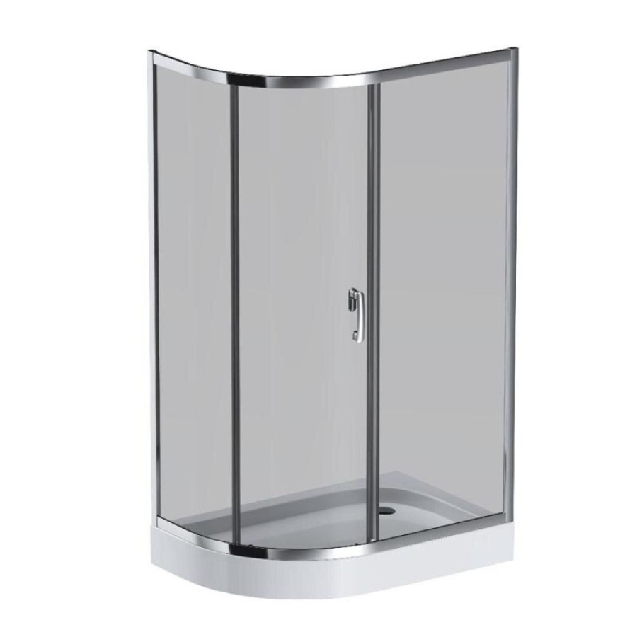 Душевой уголок Am.Pm Like Solo Slide W83UG-302U120CG, 200 x 80 см, профиль хром глянцевый, стекло тонированое