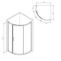 Душевой уголок Am.Pm Like W83UG-315-090CG, 90 x 90 см, стекло тонированное, профиль хром