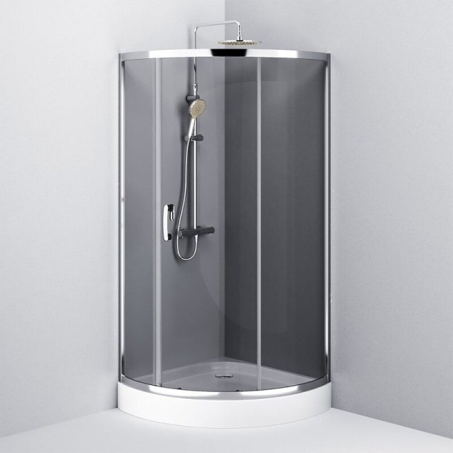 Душевой уголок Am.Pm Like W83UG-315-090CG, 90 x 90 см, стекло тонированное, профиль хром