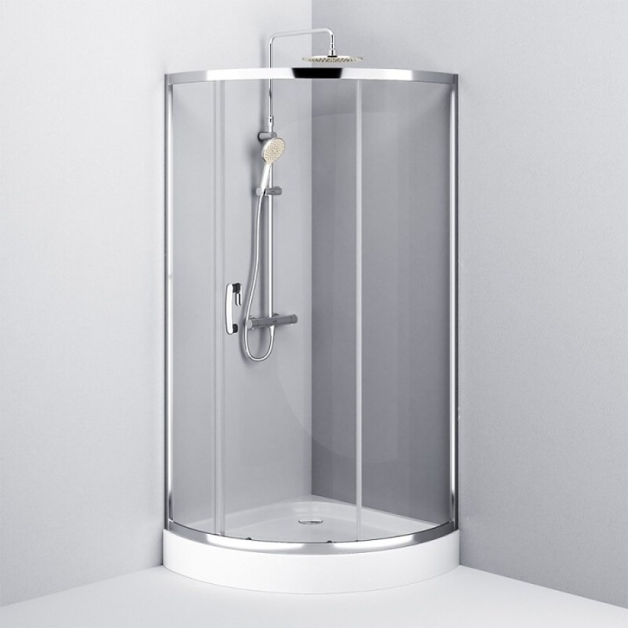 Душевой уголок Am.Pm Like W83UG-315-090MT, 90 x 90 см, стекло прозрачное, профиль хром