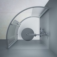Душевой уголок Am.Pm Like W83UG-315-090MT, 90 x 90 см, стекло прозрачное, профиль хром