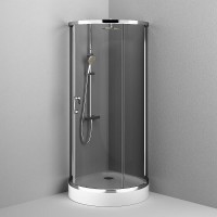 Душевой уголок Am.Pm Like Solo Slide W83UG-333-095CG, 90 x 90 см, профиль хром глянцевый, стекло тонированное