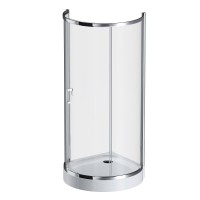 Душевой уголок Am.Pm Like Solo Slide W83UG-333-095CG, 90 x 90 см, профиль хром глянцевый, стекло тонированное