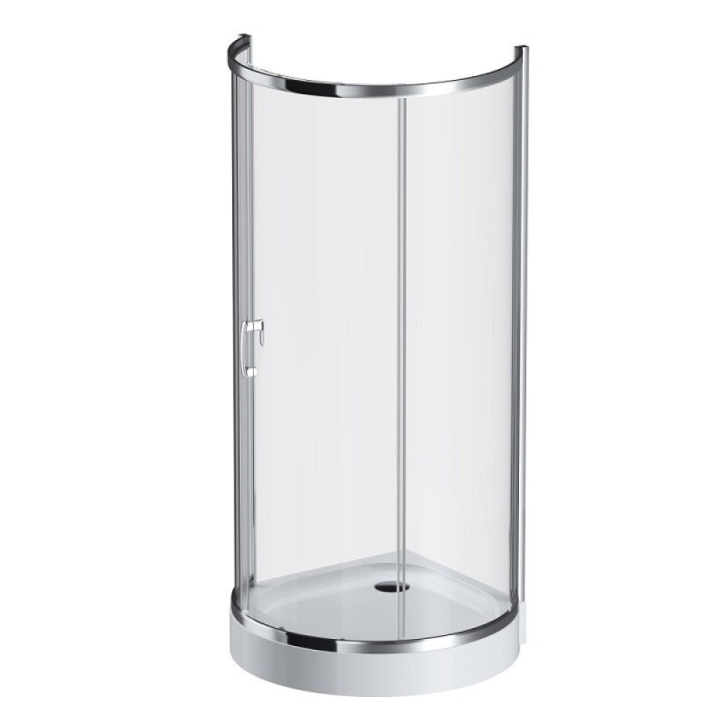 Душевой уголок Am.Pm Like Solo Slide W83UG-333-095CG, 90 x 90 см, профиль хром глянцевый, стекло тонированное