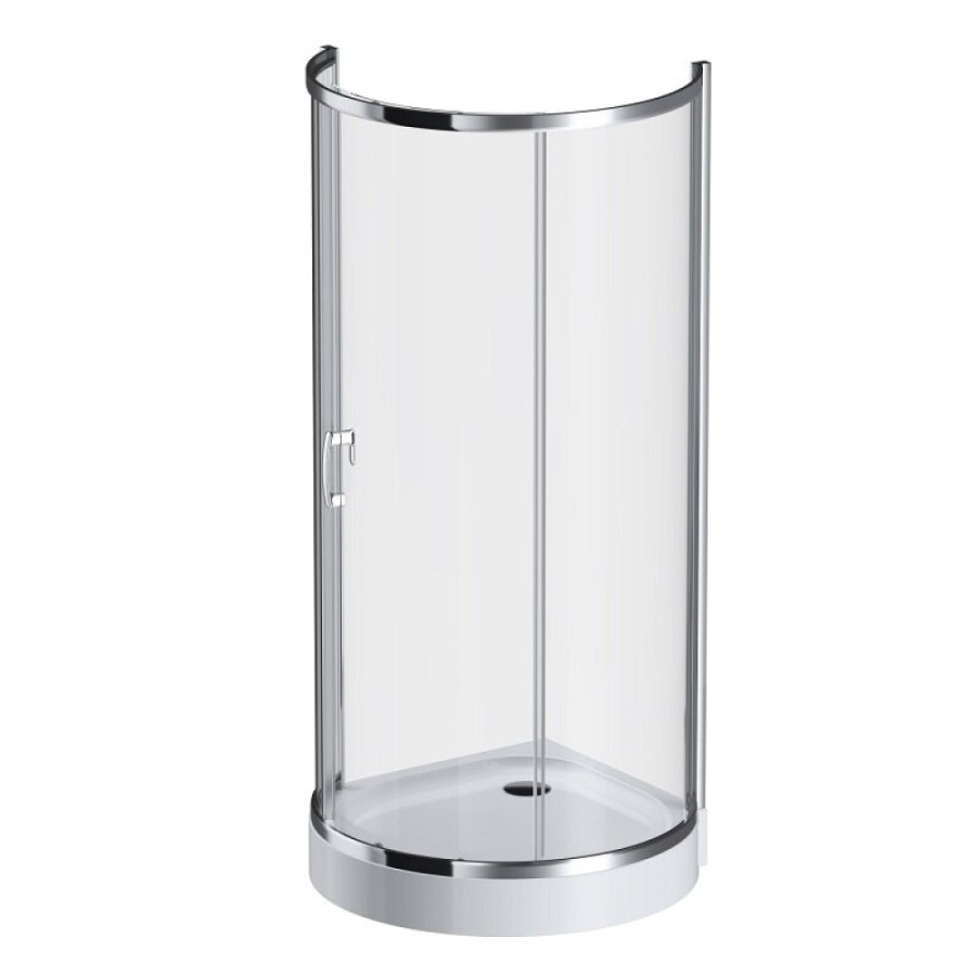 Душевой уголок Am.Pm Like Solo Slide W83UG-333-095CG, 90 x 90 см, профиль хром глянцевый, стекло тонированное
