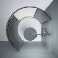 Душевой уголок Am.Pm Like Solo Slide W83UG-333-095CG, 90 x 90 см, профиль хром глянцевый, стекло тонированное