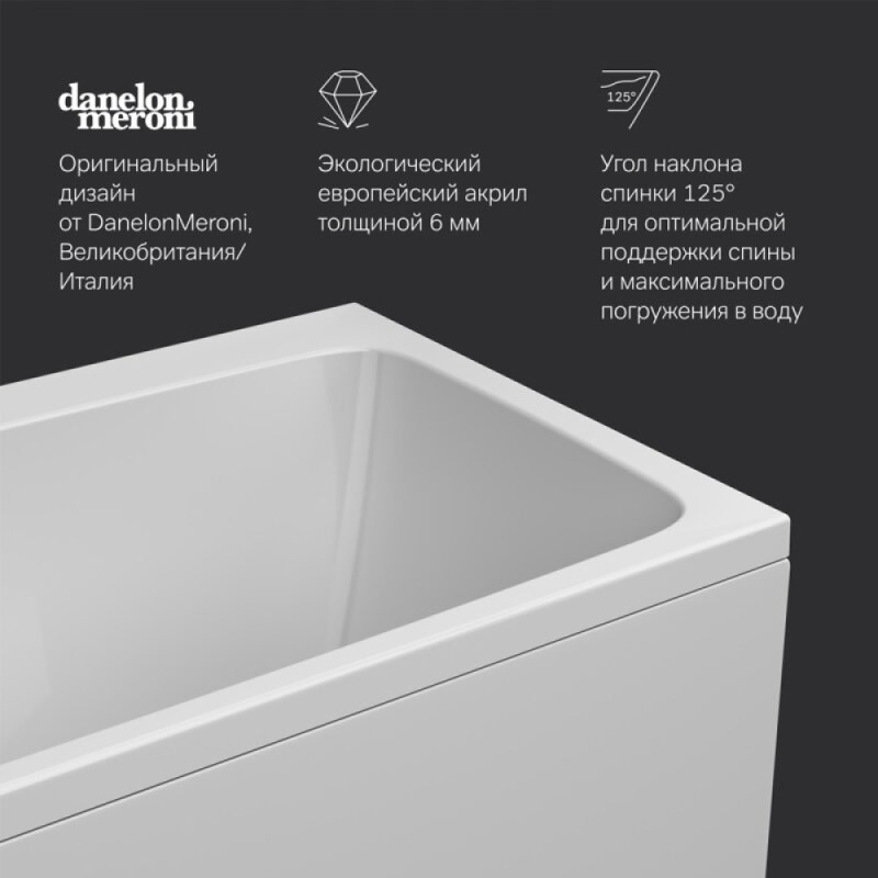 Ванна акриловая Am.Pm Func W84A-150-070W-A 150 х 70 см, белая