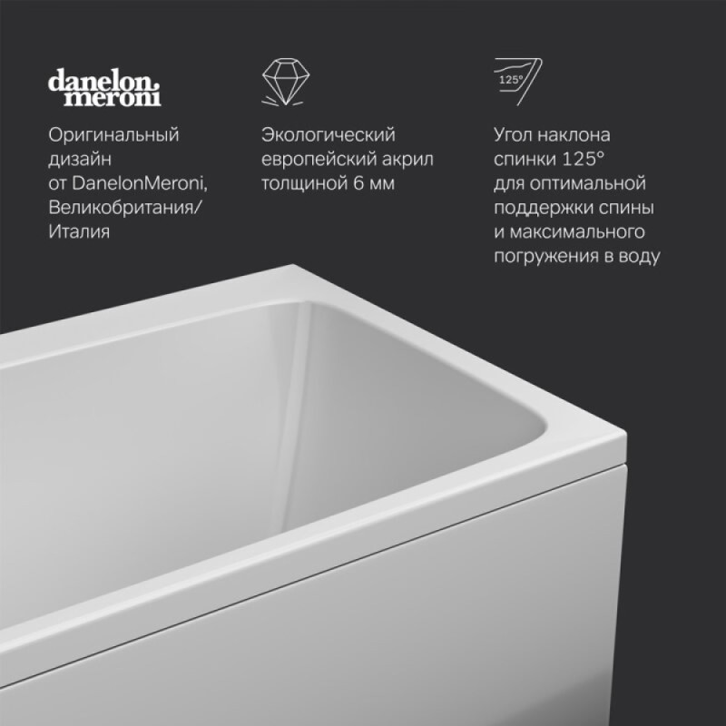 Ванна акриловая Am.Pm Func W84A-170-070W-A 170 х 70 см, белая