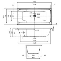 Ванна акриловая Am.Pm Func W84A-170-080W-A 170 х 80 см, белая