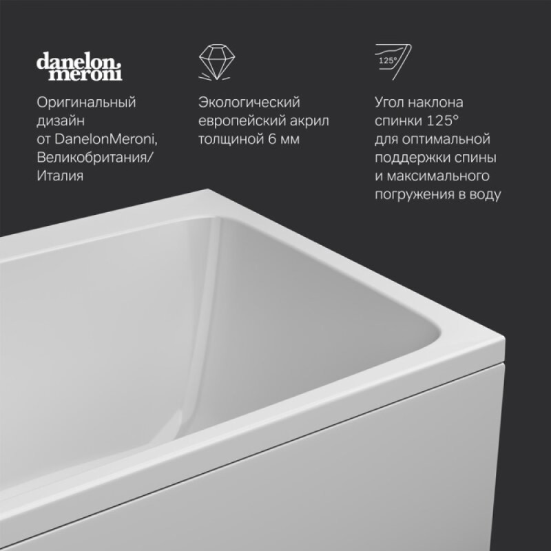 Ванна акриловая Am.Pm Func W84A-170-080W-A 170 х 80 см, белая