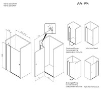 Душевая дверь в нишу Am.Pm Sunny W87G-100-1P-MT, 100 см, стекло прозрачное, профиль хром матовый