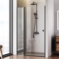 Душевая дверь в нишу Am.Pm Sunny W87G-120-1P-BT, 120 см, стекло прозрачное, профиль черный матовый