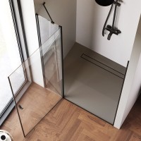 Душевая дверь в нишу Am.Pm Sunny W87G-120-1P-BT, 120 см, стекло прозрачное, профиль черный матовый