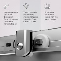 Душевой уголок Am.Pm Sunny W87G-403-100100-MT, 100 x 100 см, стекло прозрачное, профиль хром матовый