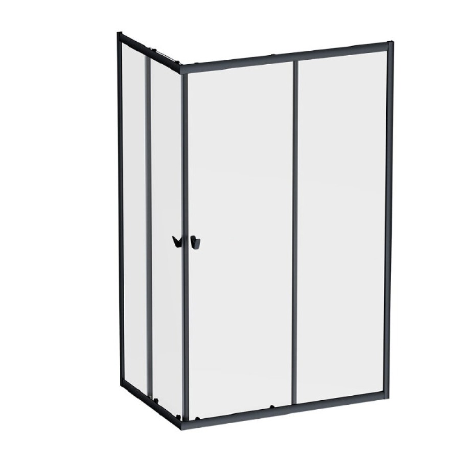 Душевой уголок Am.Pm Sunny W87G-403-12080-BT, 120 x 80 см, стекло прозрачное, профиль черный матовый