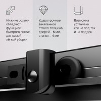 Душевой уголок Am.Pm Sunny W87G-403-8080-BT, 80 x 80 см, стекло прозрачное, профиль черный матовый