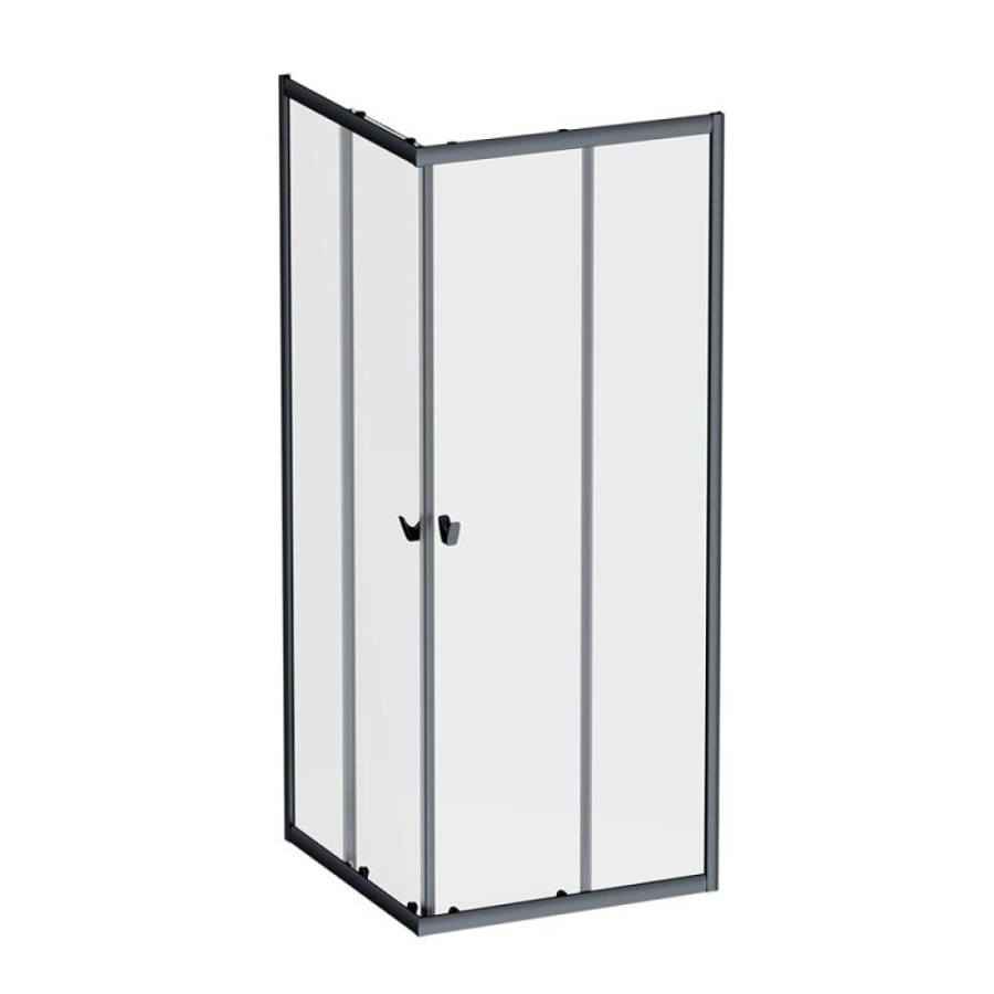Душевой уголок Am.Pm Sunny W87G-403-8080-BT, 80 x 80 см, стекло прозрачное, профиль черный матовый