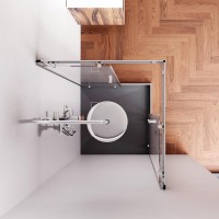 Душевой уголок Am.Pm Sunny W87G-403-8080-MT, 80 x 80 см, стекло прозрачное, профиль хром матовый