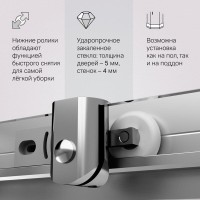 Душевой уголок Am.Pm Sunny W87G-403-8080-MT, 80 x 80 см, стекло прозрачное, профиль хром матовый