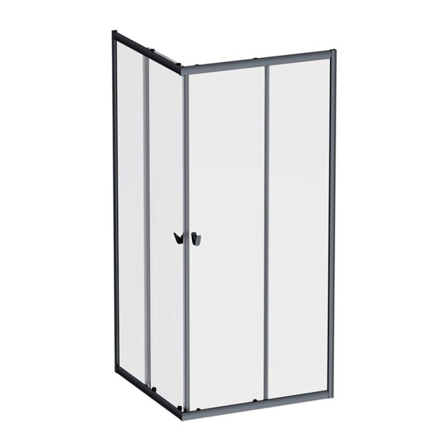 Душевой уголок Am.Pm Sunny W87G-403-9090-BT, 90 x 90 см, стекло прозрачное, профиль черный матовый