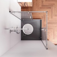 Душевой уголок Am.Pm Sunny W87G-403-9090-MT, 90 x 90 см, стекло прозрачное, профиль хром матовый