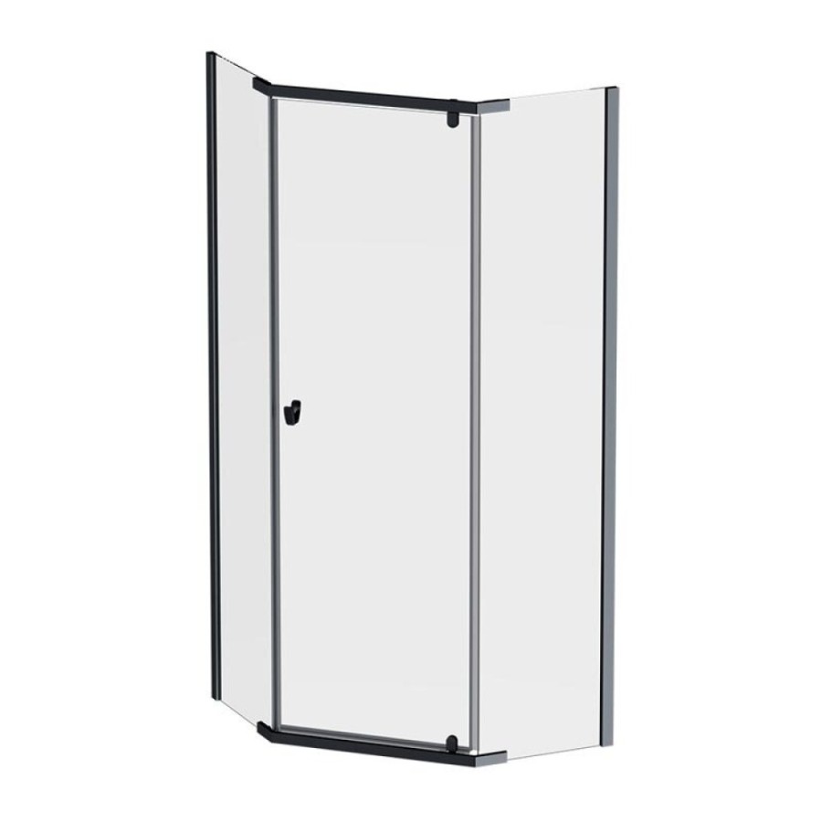 Душевой уголок Am.Pm Sunny W87G-405-9090-BT, 90 x 90 см, стекло прозрачное, профиль черный матовый