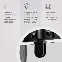 Душевой уголок Am.Pm Sunny W87G-405-9090-BT, 90 x 90 см, стекло прозрачное, профиль черный матовый