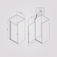 Душевая дверь в нишу Am.Pm Sunny W87G-80-1P-MT, 80 см, стекло прозрачное, профиль хром матовый