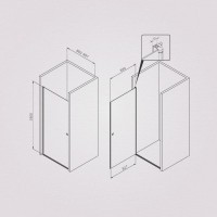 Душевая дверь в нишу Am.Pm Sunny W87G-90-1P-MT, 90 см, стекло прозрачное, профиль хром матовый