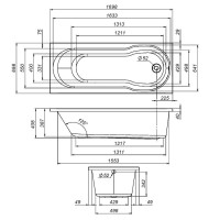 Ванна акриловая Am.Pm X-Joy 170 х 70 см, цвет белый, W88A-170-070W-A