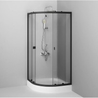 Душевой уголок Am.Pm X-Joy Twin Slide, 90 x 90 x 195 см, профиль черный матовый, стекло прозрачное, без поддона, W88E-205-090BT64