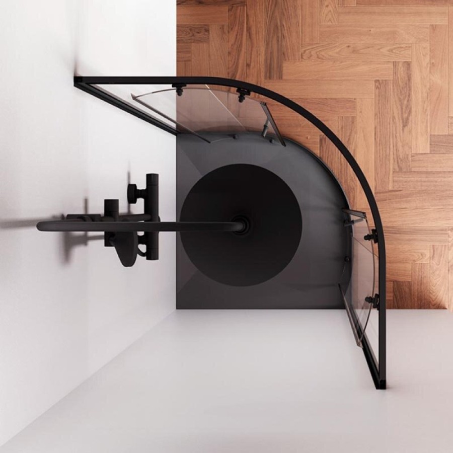 Душевой уголок Am.Pm X-Joy Twin Slide, 80 x 80 х 180 см, профиль черный матовый, стекло прозрачное, без поддона, W88G-205-080BT64